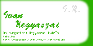 ivan megyaszai business card